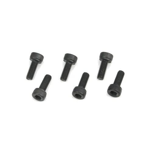 126308C 3x8mm Cap Head Hex Machine Thread Screws (6pcs)