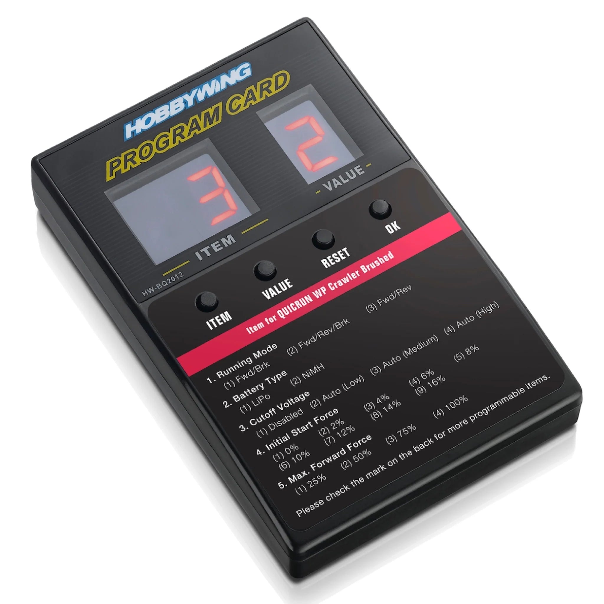 30501003 HOBBYWING  LED Program Card