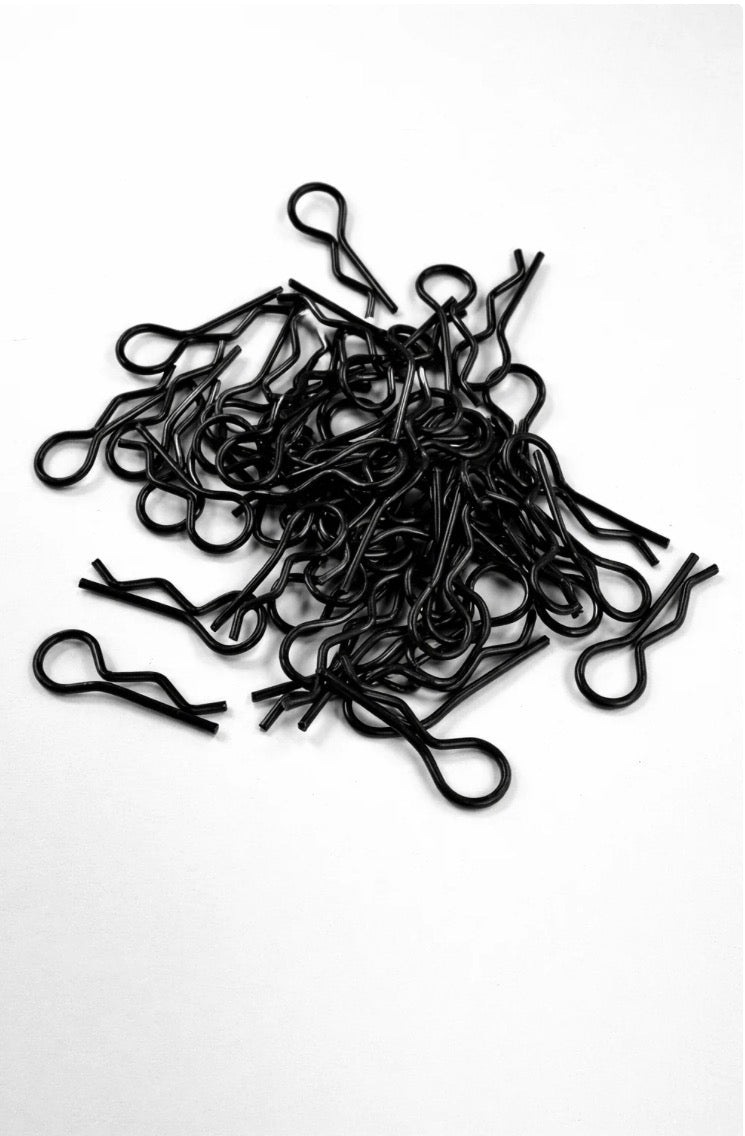 PHB7752 Powerhobby 1/10 Body Clips Black (50)