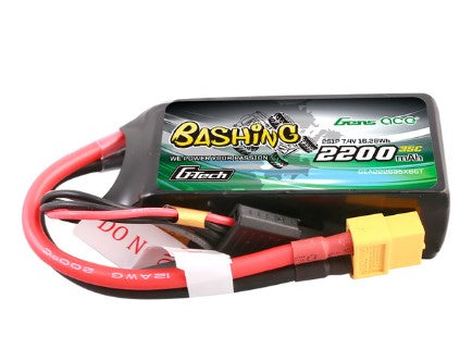 GEA223S35X6GT Gens ace 2200mAh 3S 35C 11.1V G-tech Bashing Lipo Battery Pack with XT60 Plug