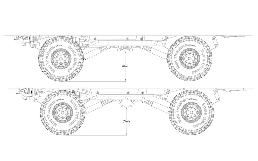 Z-S1777 Low Pro Delrin Transfer Case Mount for TF2 and TF2 LWB