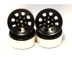 BLW19SS01 6 Lug Hex Drive Wagon 1.9 Steel Stamped Bead Lock Wheel Black