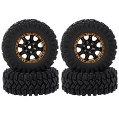 HD0929-TIRE MEUS Racing 1.2-inch Beadlock Wheels Brass Rim+ Aluminum 1.0(plus) Tire Set Negative Hub -4MM 42G