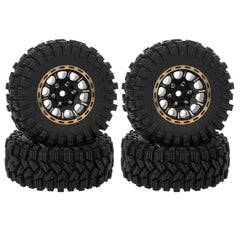 HD0957 MEUS Racing 1.2 inch Beadlock Wheels Brass 1.0(plus) Wheel & Tire Set 62*24MM -4MM Negative Hub 77G