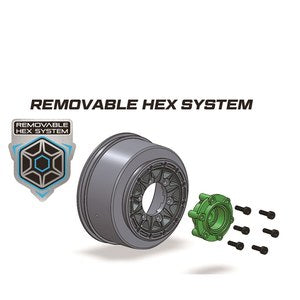 L-T3229SB SC-Rock 1/10 Short Course Tires, Soft, 12, 14 & 17mm Removable Hex on Black Rim (2)