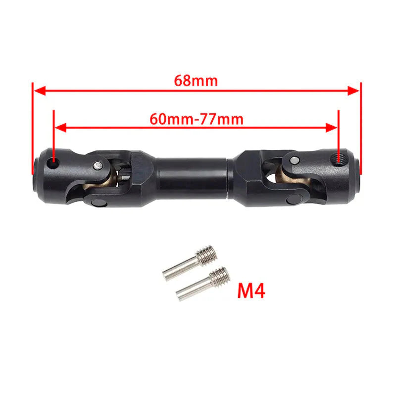 PHB5211 Powerhobby Universal Spline Steel Drive Shaft CVD 60-77MM (1) Wraith SCX10
