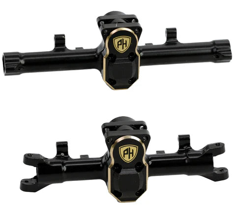 PHBSCX24750 Brass Front & Rear Axle Housing with Covers for Axial SCX24 Jeep