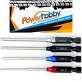 PHT006 POWERHobby RC Hex Driver 1/4" Power Tool Set Metric 1.5, 2.0, 2.5