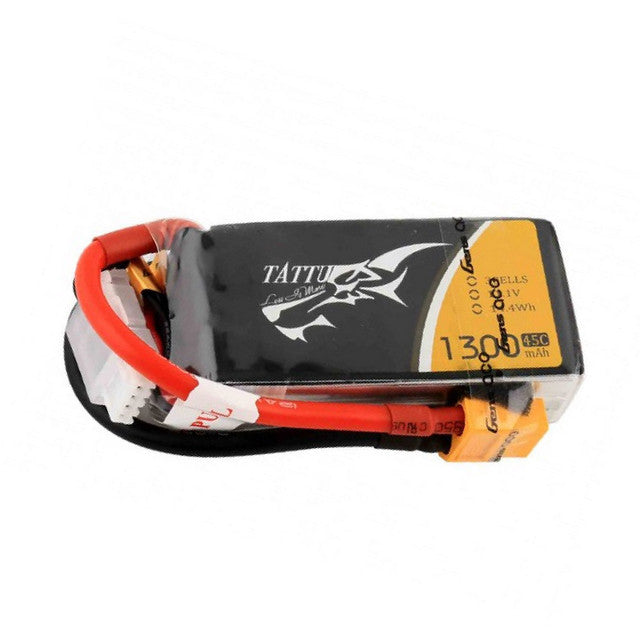 TAA13003S45X6 Tattu 1300mAh 3S 45C 11.1V Lipo Battery Pack with XT60 Plug